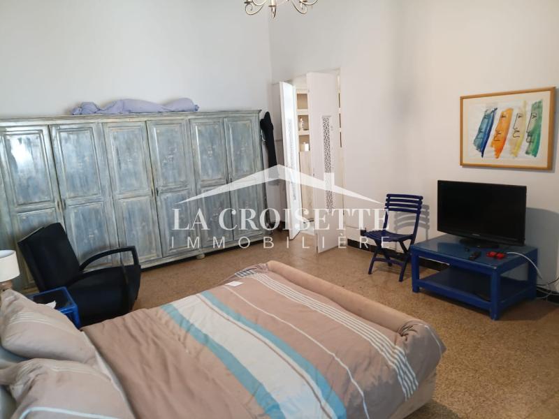 Rez-de-chaussée de villa S+2 meublé à Carthage